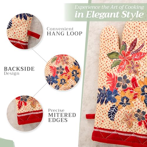100% Cotton Oven Mitt & Pot Holder Set (2 Count)