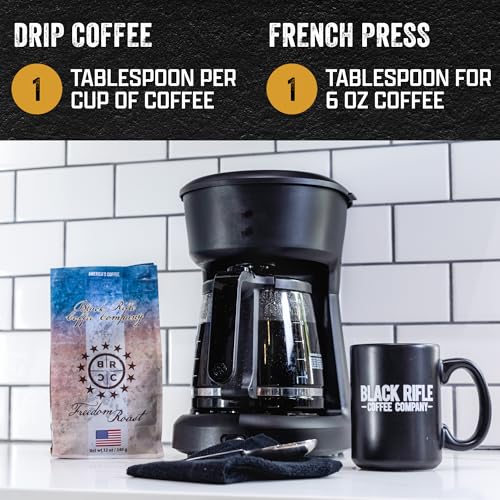 Black Rifle Coffee Medium Roast Ground Coffee Freedom Roast 12 oz (12 Ounce)