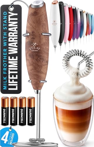 Powerful Milk Frother Wand With Duracell Batteries