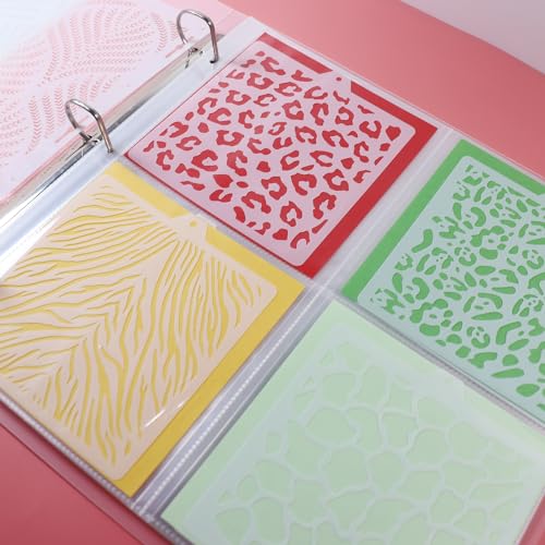 Leopard 5.5x5.5in Cheetah Animal Cow Print Skin Reusable Painting Template Stencils for Cake (16 Count)