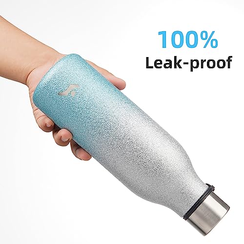 18 oz Insulated Stainless Steel Metal Water Bottle with Strap