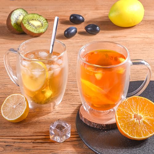 Double Wall Glass Coffee Mugs (2 Count)