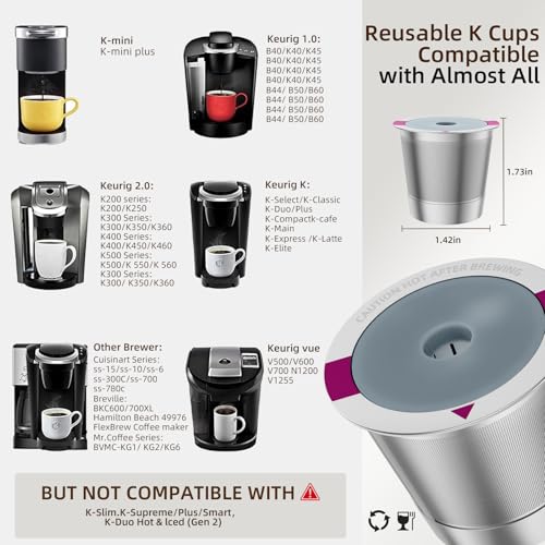 4 Pack Reusable K Cup Coffee Filters (4 Count)
