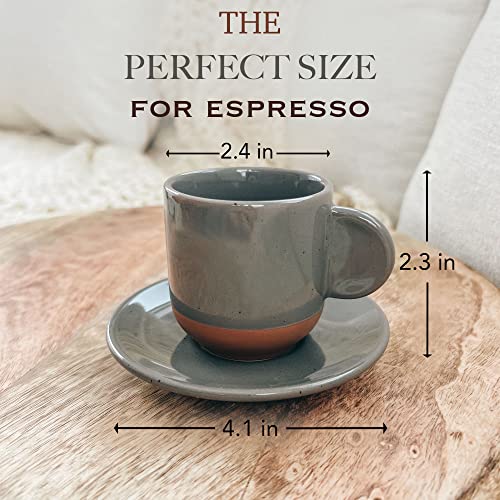 Ceramic Mini Espresso Cups Set of 4 (4 Count)