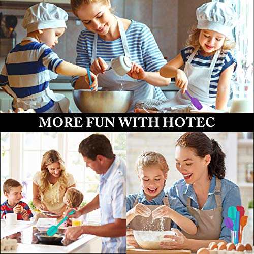 Heat Resistant 600℉ Food Grade Silicone Rubber Spatula Set for Baking (5 Count)