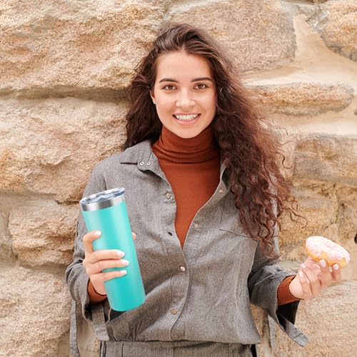 20 oz Skinny Tumbler with Lid and Straw (8 Count)