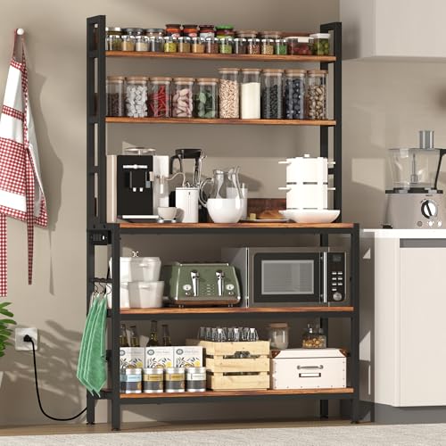 Kitchen Baker’s Rack with Power Outlet