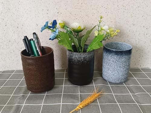 Stoneware Coffee Bar Utensil Holder Tea & Coffee Spoon & Stirrer Holder for Stir Stick Straw Teaspoon Holder Espresso Spoon Cup Small Utensil Jar