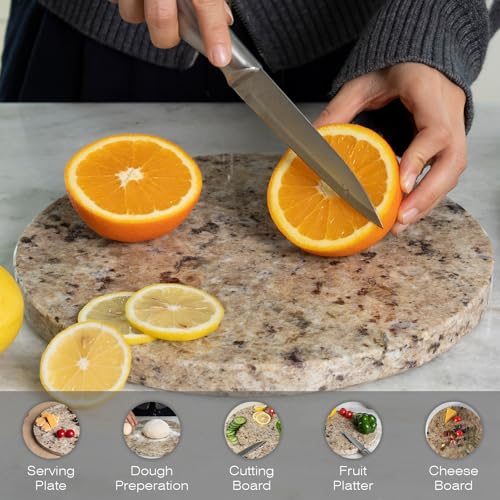 11 Inch Round Marble Cutting Board for Kitchen Countertop