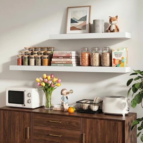 12 Inch Floating Shelves Wall Mounted for Display (2 Count)