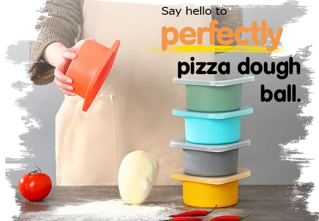 PLUS 1000ml Pizza Dough Proofing Boxes for DIY Artisan Pizza (4 Count)