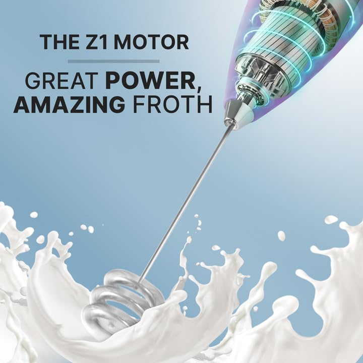 Zulay Powerful Milk Frother for Coffee with Upgraded Titanium Motor
