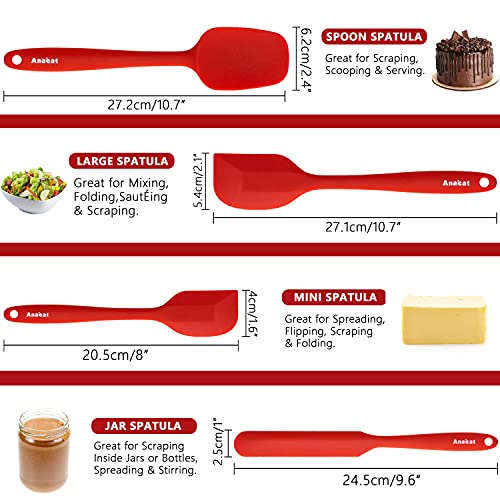 4 Piece Silicone Spatula Set (4 Count)