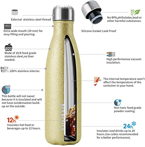 17 oz Small Insulated Water Bottle