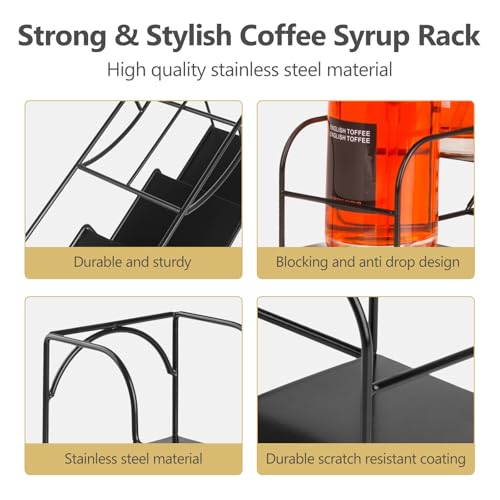 Syrup Rack for Coffee Bar Accessories (4 Compartments)