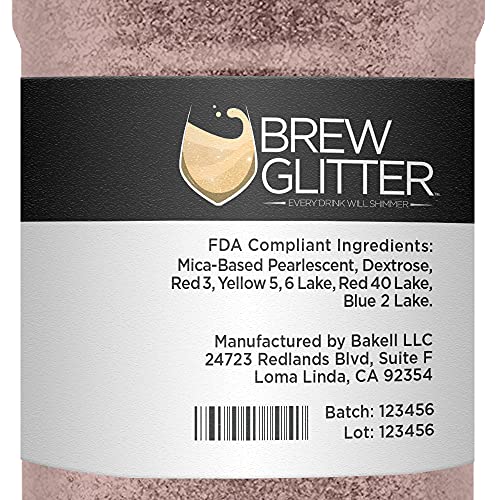 Rose Gold BREW GLITTER Edible Glitter For Drinks