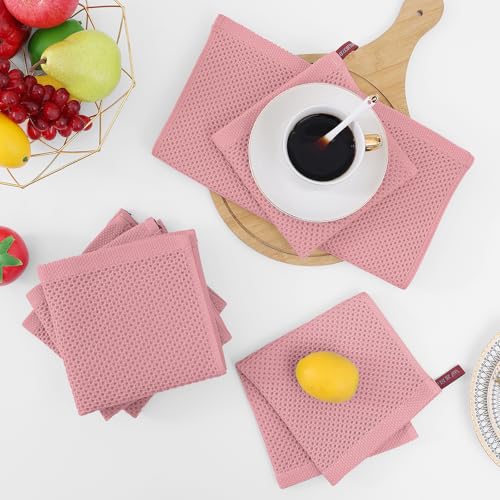 100% Cotton Waffle Weave Kitchen Dish Cloths 6 (6 Count)