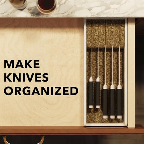 Knife Drawer Organizer Bamboo Insert Dock