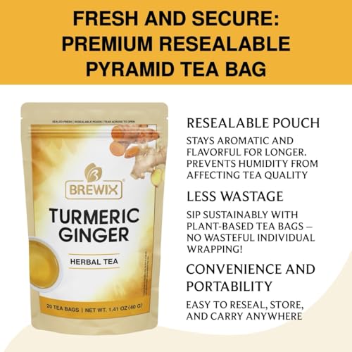 Turmeric Ginger Herbal Tea (20 Count)