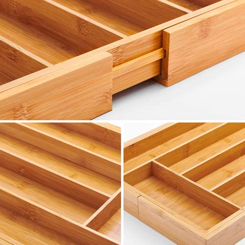 Bamboo Cutlery Silverware Tray