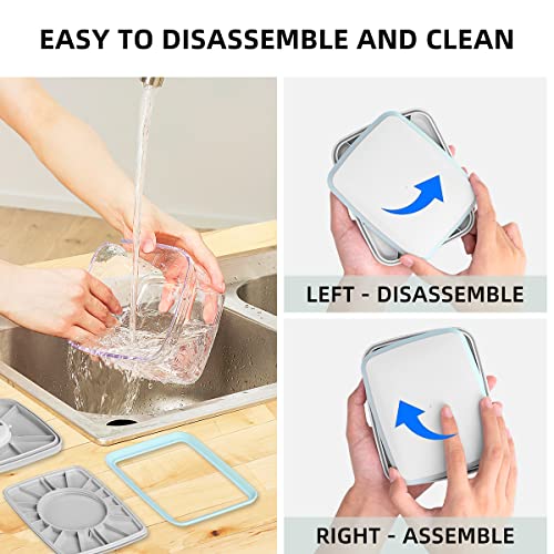 12 Pcs Pop Airtight Food Storage Containers with Lids for Kitchen Pantry Organization Stackable Cereal Snacks Flour Sugar Coffee Spaghetti