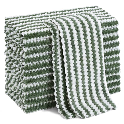 12 Pack Coral Velvet Dish Cloths (12 Count)