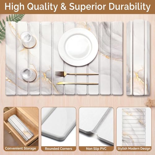Large Stone Dish Drying Mat for Kitchen Counter (2 Count)