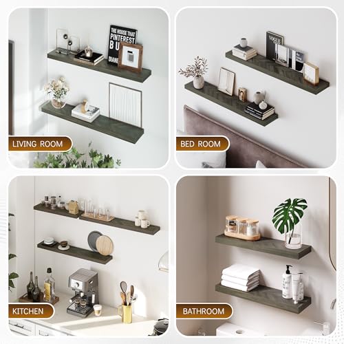 36'' Chevron Floating Shelves for Wall (2 Count)