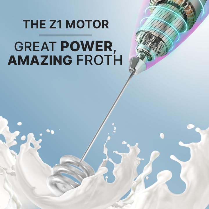 Zulay Powerful Milk Frother for Coffee with Upgraded Titanium Motor