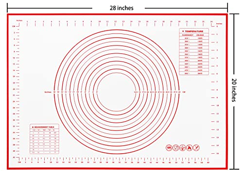 silicone pastry non stick baking mat with measurement fondant mat with three sizes for silicone baking mat
