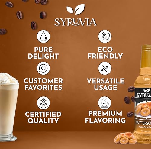 Coffee Syrup Butterscotch Flavored Syrup for Drinks (25.4 Fl Oz)