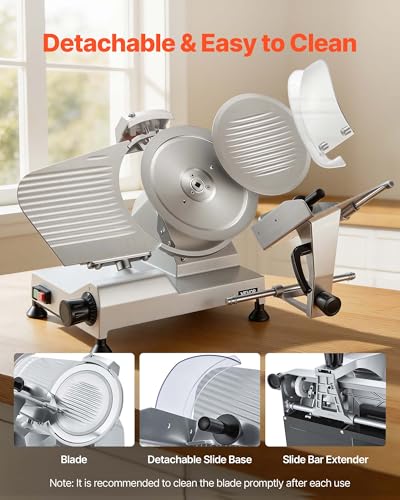 12" Commercial Meat Slicer 320W Electric Deli Food Cutter