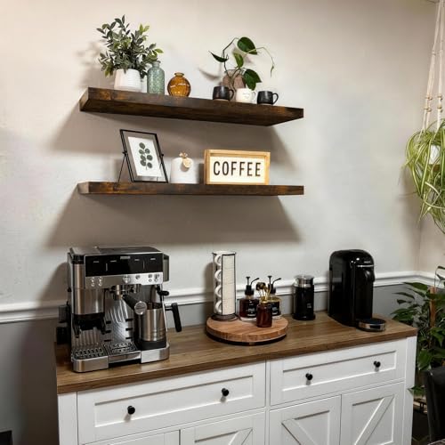 Rustic Brown Floating Shelves 35.4in