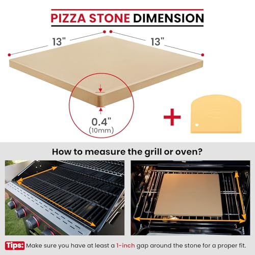 Pizza Stone for Oven and BBQ Grill