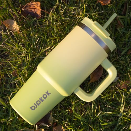40 oz Insulated Tumbler with Handle & Straw