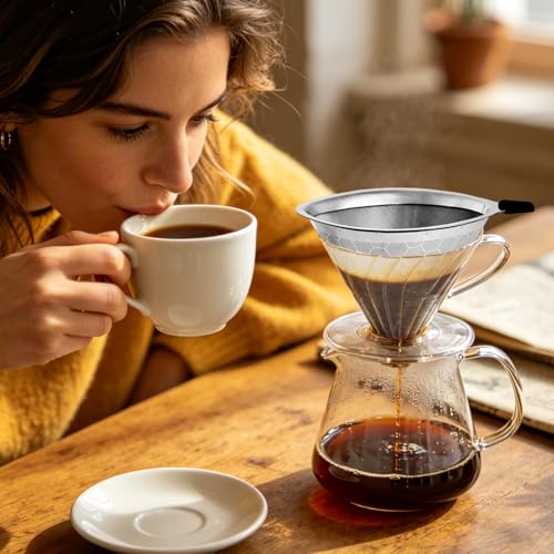 Pour Over Coffee Filter Compatible with Chemex 6