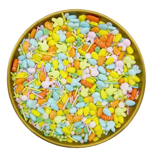 Rabbit Carrot Sprinkles Mixed Style Edible Cake Decorations Cupcake Toppers Cookie Perfect for Cakes (3 Ounce)