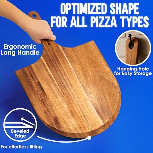 14 Inch Acacia Wood Pizza Peel