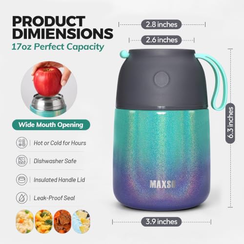 Insulated Thermo Soup Jar for Kids & Adults (2 Count)
