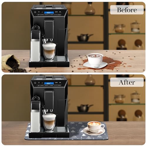 Coffee Mat Christmas 12"x19" Bar Mat with Waterproof Rubber Backing