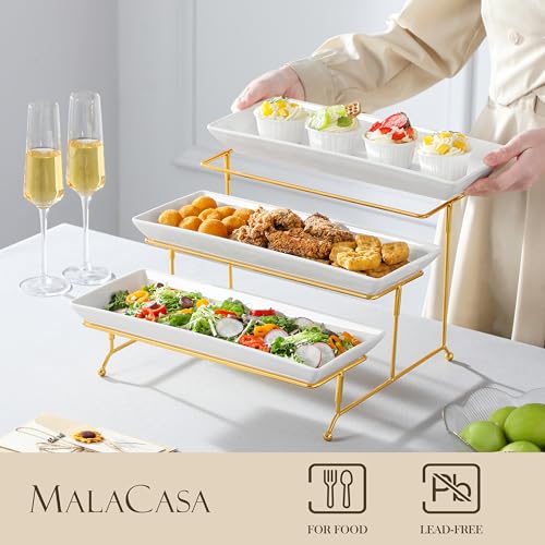 3 Tier Serving Trays for Party (4 Count)