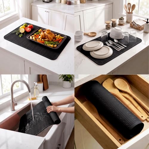 Silicone Dish Drying Mat for Multiple Usage