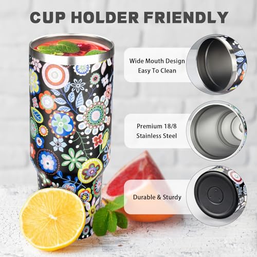 40 oz Tumbler with Lids and Straws