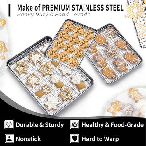 Baking Sheet with Wire Rack Set of 6