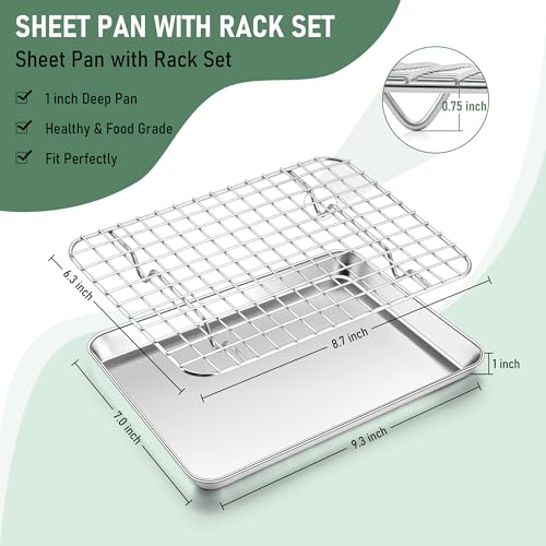 Toaster Oven Pan with Rack (2 Count)
