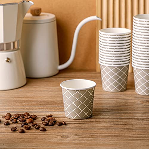 100 Pcs Count 3 oz Disposable Coffee Cups Disposable Espresso Cups Small Paper Cups 3 oz Cups for Coffee Tea Cocoa Juice Mini Paper Cups for Cafes Offices and Home