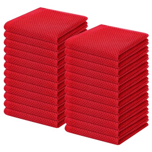 100% Cotton Waffle Weave Kitchen Dish Cloths 24 (24 Count)