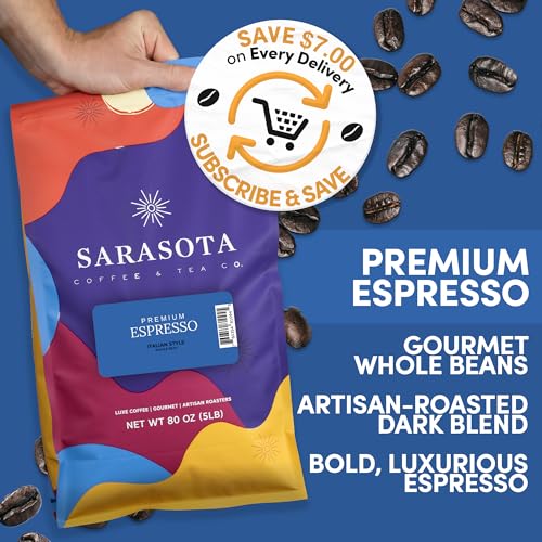 Sarasota Coffee Whole Bean Espresso (80 Ounce)