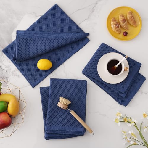 100% Cotton Oversized Waffle Weave Kitchen Towels 6 (6 Count)
