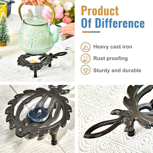 Cast Iron Tealight Warmer with Pretty Flame Shape Design
